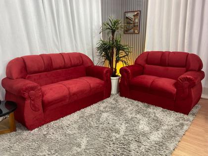 Imagem de Sofá 2 e 3 Lugares Vermelho 608 Corsa