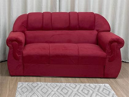 Sofá 2 e 3 Lugares Vermelho 608 Corsa - Alpoim Imagem de Sofá 2 e 3 Lugares Vermelho 608 Corsa