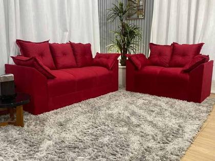 Imagem de Sofá 2 e 3 Lugares Vermelho 608 Paris