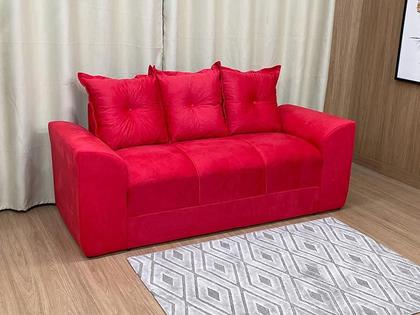 Sofá 2 e 3 Lugares Vermelho 608 Porto - Alpoim Imagem de Sofá 2 e 3 Lugares Vermelho 608 Porto