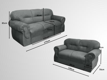 Imagem de Sofá 2 e 3 Lugares Vermelho 608 Viena