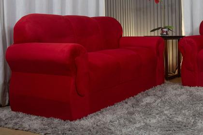 Sofá 2 e 3 Lugares Vermelho 608 Viena - Alpoim Imagem de Sofá 2 e 3 Lugares Vermelho 608 Viena