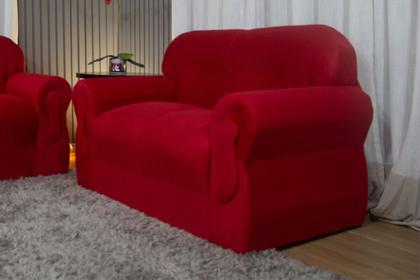 Sofá 2 e 3 Lugares Vermelho 608 Viena - Alpoim Imagem de Sofá 2 e 3 Lugares Vermelho 608 Viena