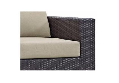 Imagem de Sofá 2 Lug. Em Fibra Sintética E Alumínio Para Area Externa