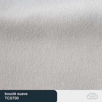 Imagem de Sofá 2 Lugares 120cm Dolar PU Marrom  Bouclé Suave Off White - Sallar Home