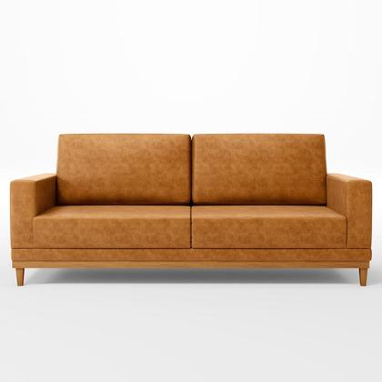 Imagem de Sofá 2 Lugares 160cm Living Sala de Estar Kayrós D05 Sintético Whisky - Mpozenato