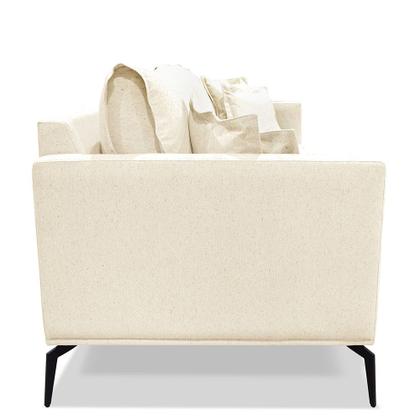 Imagem de Sofá 2 Lugares 1,60m Estofado em Linho com Pés Metálicos - Living Lucadi Home