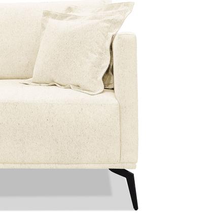 Imagem de Sofá 2 Lugares 1,60m Estofado em Linho com Pés Metálicos - Living Lucadi Home