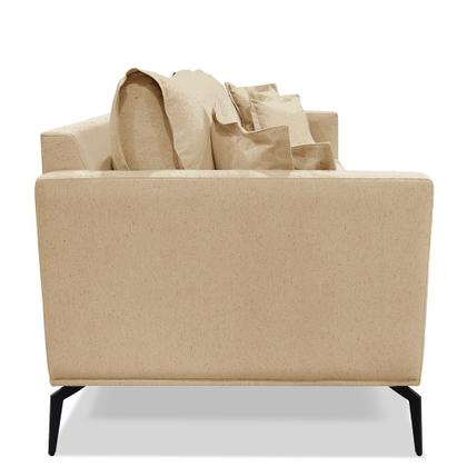 Imagem de Sofá 2 Lugares 1,60m Estofado em Linho com Pés Metálicos - Living Lucadi Home