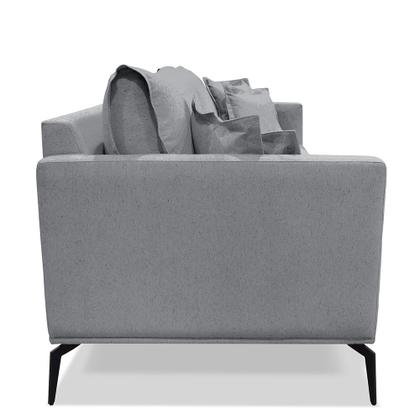 Imagem de Sofá 2 Lugares 1,60m Estofado em Linho com Pés Metálicos - Living Lucadi Home