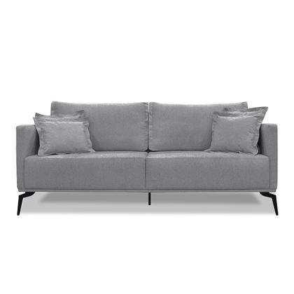 Imagem de Sofá 2 Lugares 1,60m Estofado em Linho com Pés Metálicos - Living Lucadi Home