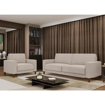 Imagem de Sofá 2 Lugares 165cm Chili Linho Off White - Sallar Home