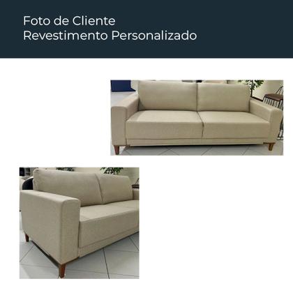 Imagem de Sofá 2 Lugares 165cm Chili Linho Off White - Sallar Home