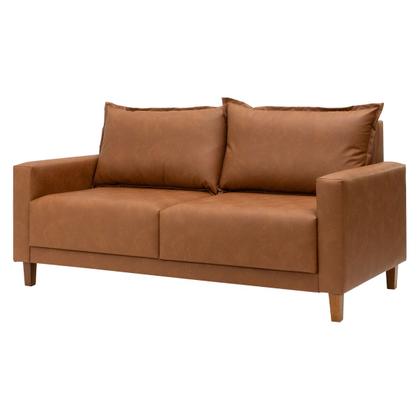 Imagem de Sofá 2 Lugares 170cm Living Fixo Madeira Maciça material sintético Sala Estar Recepção Escritório Orgânico
