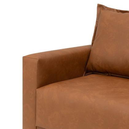 Imagem de Sofá 2 Lugares 170cm Living Fixo Madeira Maciça material sintético Sala Estar Recepção Escritório Orgânico