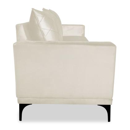 Imagem de Sofá 2 Lugares 1,80m Estofado em Veludo com Pés Metálico - Etios Lucadi Home