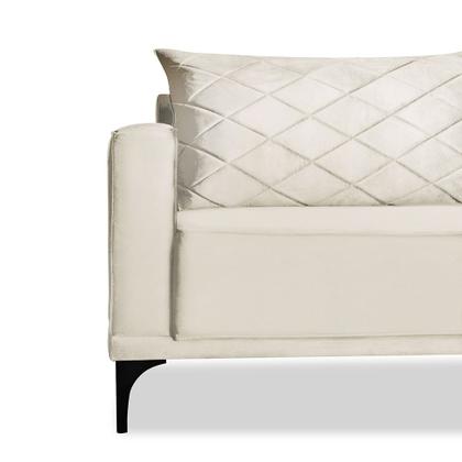 Imagem de Sofá 2 Lugares 1,80m Estofado em Veludo com Pés Metálico - Etios Lucadi Home