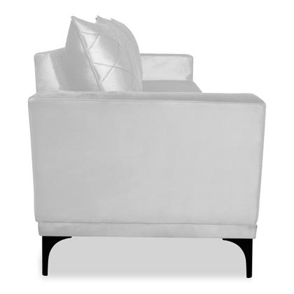 Imagem de Sofá 2 Lugares 1,80m Estofado em Veludo com Pés Metálico - Etios Lucadi Home