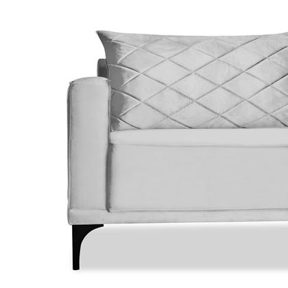 Imagem de Sofá 2 Lugares 1,80m Estofado em Veludo com Pés Metálico - Etios Lucadi Home