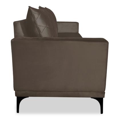 Imagem de Sofá 2 Lugares 1,80m Estofado em Veludo com Pés Metálico - Etios Lucadi Home