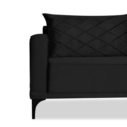 Imagem de Sofá 2 Lugares 1,80m Estofado em Veludo com Pés Metálico - Etios Lucadi Home