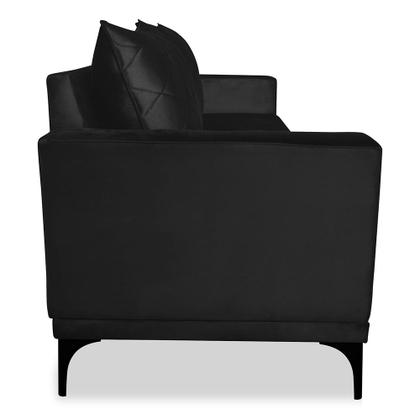 Imagem de Sofá 2 Lugares 1,80m Estofado em Veludo com Pés Metálico - Etios Lucadi Home