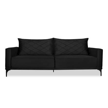 Imagem de Sofá 2 Lugares 1,80m Estofado em Veludo com Pés Metálico - Etios Lucadi Home