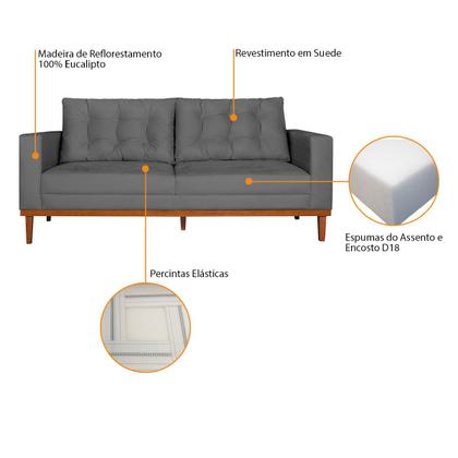 Imagem de Sofá 2 Lugares Dubai Suede - Doce Sonho Móveis