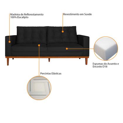 Imagem de Sofá 2 Lugares Dubai Suede - Doce Sonho Móveis