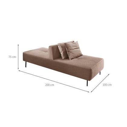Imagem de Sofá 2 Lugares e 1 Encosto Modular Da Vinci Poliéster Bege
