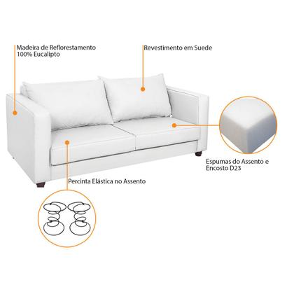 Imagem de Sofá 2 Lugares Lisboa Suede - Amarena Móveis