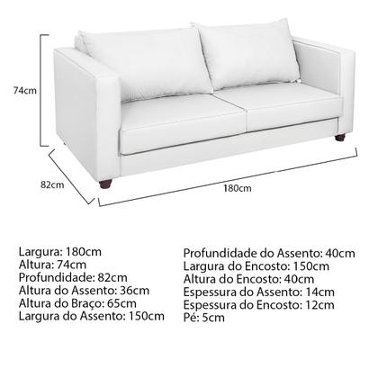 Imagem de Sofá 2 Lugares Lisboa Suede - Amarena Móveis