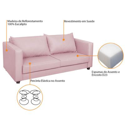 Imagem de Sofá 2 Lugares Lisboa Suede - Amarena Móveis