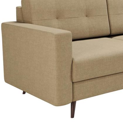 Imagem de Sofá 2 Lugares Living Pé Palito Linho Cotton Bege