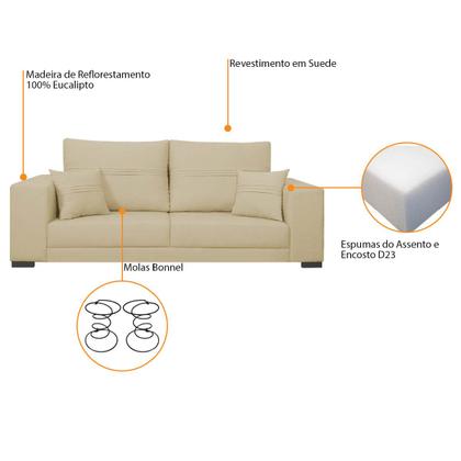 Imagem de Sofá 2 Lugares Madri Suede - Doce Sonho Móveis