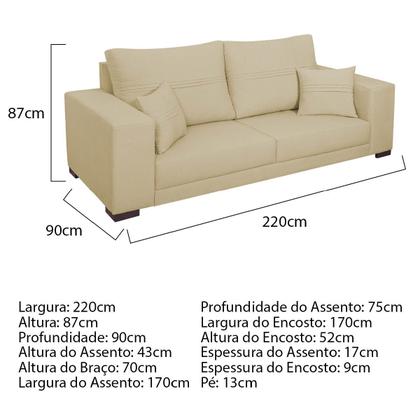 Imagem de Sofá 2 Lugares Madri Suede - Doce Sonho Móveis