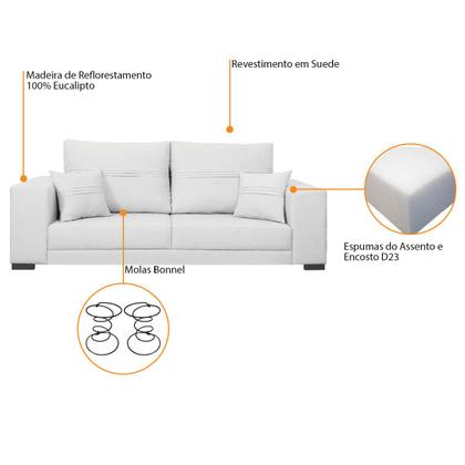 Imagem de Sofá 2 Lugares Madri Suede - Doce Sonho Móveis