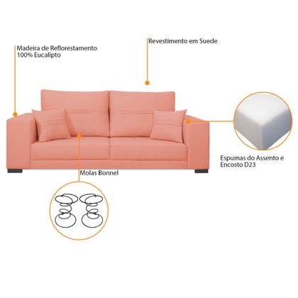 Imagem de Sofá 2 Lugares Madri Suede - Doce Sonho Móveis