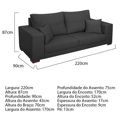 Imagem de Sofá 2 Lugares Madri Suede - Doce Sonho Móveis