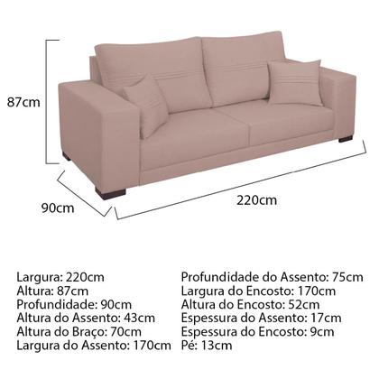 Imagem de Sofá 2 Lugares Madri Suede - Doce Sonho Móveis