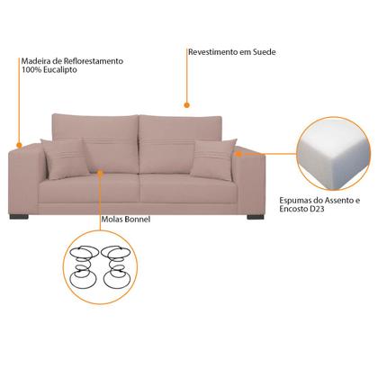 Imagem de Sofá 2 Lugares Madri Suede - Doce Sonho Móveis