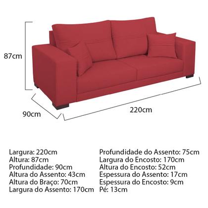 Imagem de Sofá 2 Lugares Madri Suede - Doce Sonho Móveis