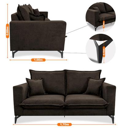 Imagem de Sofá 2 Lugares Modular Boma. 1,70m Boucle Sofá inBox