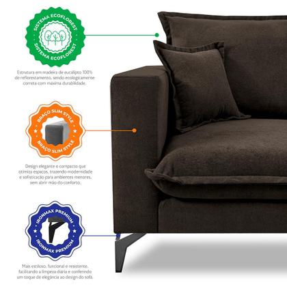 Imagem de Sofá 2 Lugares Modular Boma. 1,70m Boucle Sofá inBox