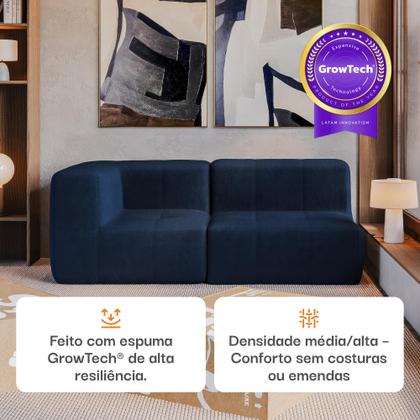 Sofá 2 lugares Modular Sofá na Caixa em Boucle com 2 Módulos 1,72m 1 Braço Imagem de Sofá 2 lugares Modular Sofá na Caixa em Boucle com 2 Módulos 1,72m 1 Braço