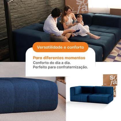 Sofá 2 lugares Modular Sofá na Caixa em Boucle com 2 Módulos 1,72m 1 Braço Imagem de Sofá 2 lugares Modular Sofá na Caixa em Boucle com 2 Módulos 1,72m 1 Braço