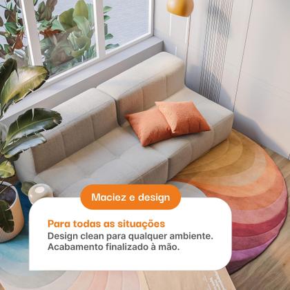Sofá 2 lugares Modular Sofá na Caixa em Boucle com 2 Módulos 1,72m Sem braços Imagem de Sofá 2 lugares Modular Sofá na Caixa em Boucle com 2 Módulos 1,72m Sem braços