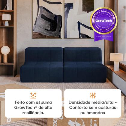 Sofá 2 lugares Modular Sofá na Caixa em Boucle com 2 Módulos 1,72m Sem braços Imagem de Sofá 2 lugares Modular Sofá na Caixa em Boucle com 2 Módulos 1,72m Sem braços