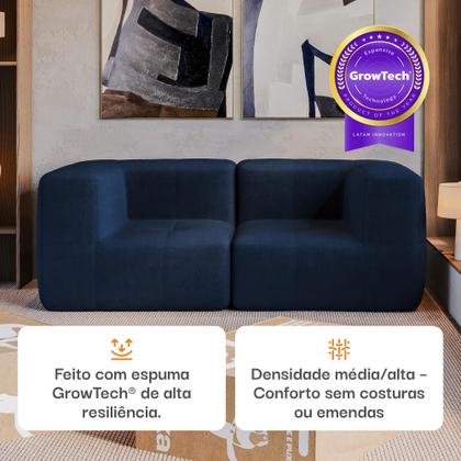 Sofá 2 lugares Modular Sofá na Caixa em Boucle com 2 Módulos 1,72m Imagem de Sofá 2 lugares Modular Sofá na Caixa em Boucle com 2 Módulos 1,72m