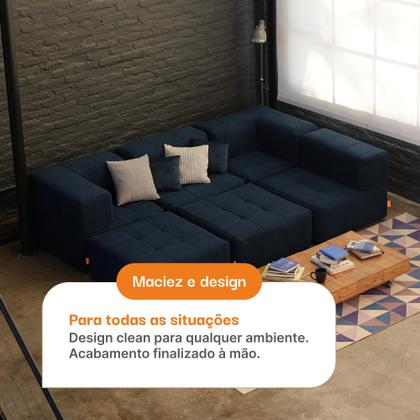 Sofá 2 lugares Modular Sofá na Caixa em Boucle com 2 Módulos 1,72m Imagem de Sofá 2 lugares Modular Sofá na Caixa em Boucle com 2 Módulos 1,72m